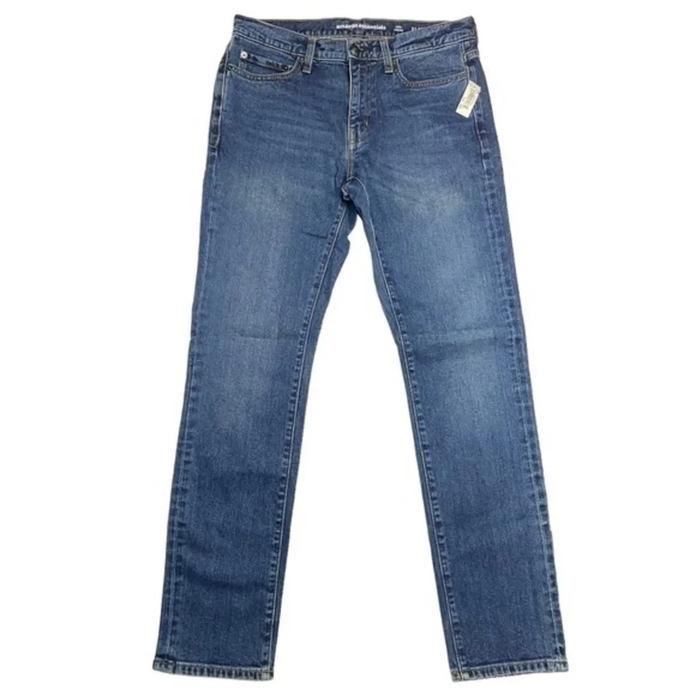 Amazon Essentials Mens Jeans Slim Fit Denim Blue‎ Jeans 31W x 32L